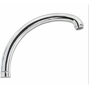 Trade Shop - Canna Di Ricambio Bassa Lunga Per Miscelatore Lavello Cromato Lucido 19cm -