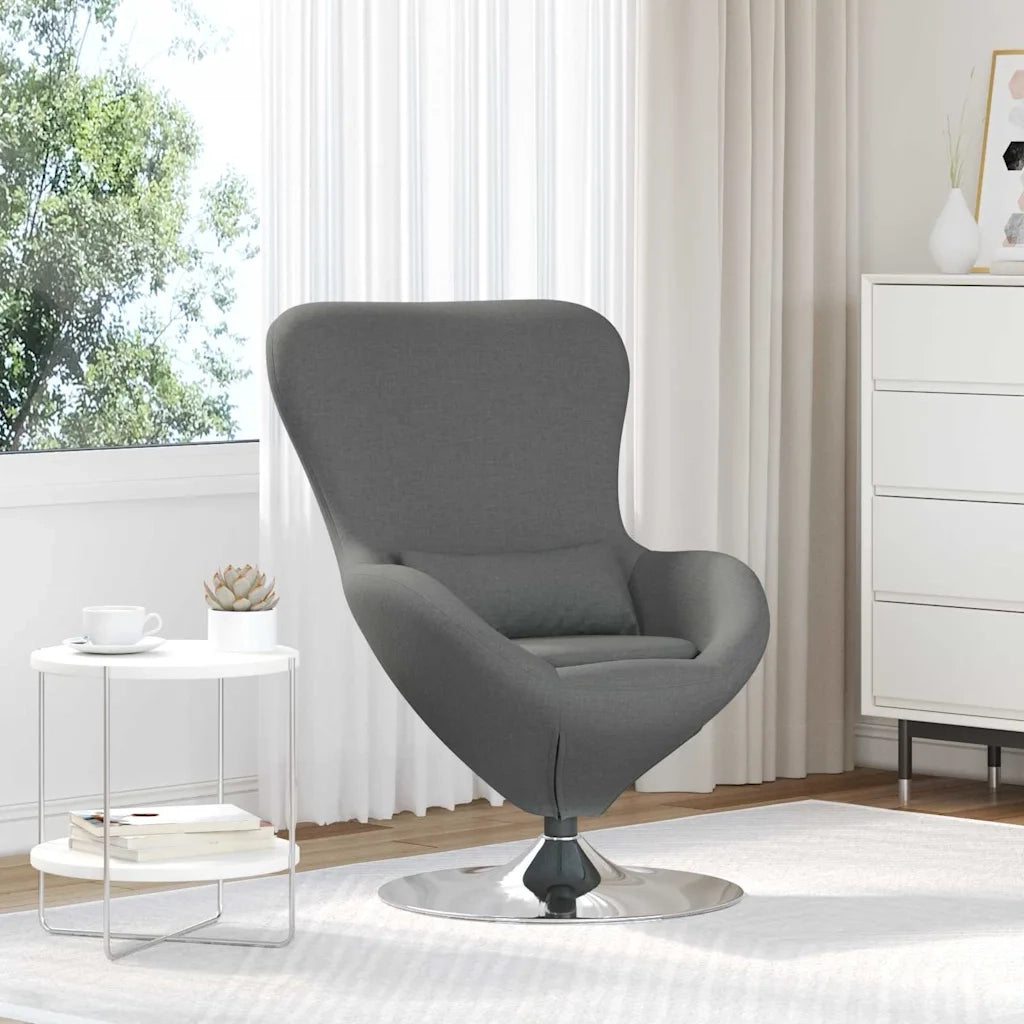 Divano Sedia-Poltrona uovo Grigio scuro 63 x 73 x 90 cm Tessuto 154773