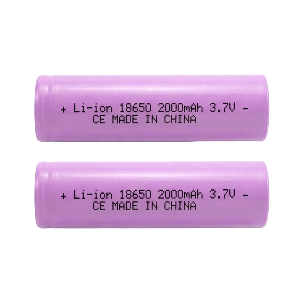 Confezione da 2 Batterie al Litio Ricaricabili 3.7V 2000mAh Compatte Elettroniche Rosa Avizar