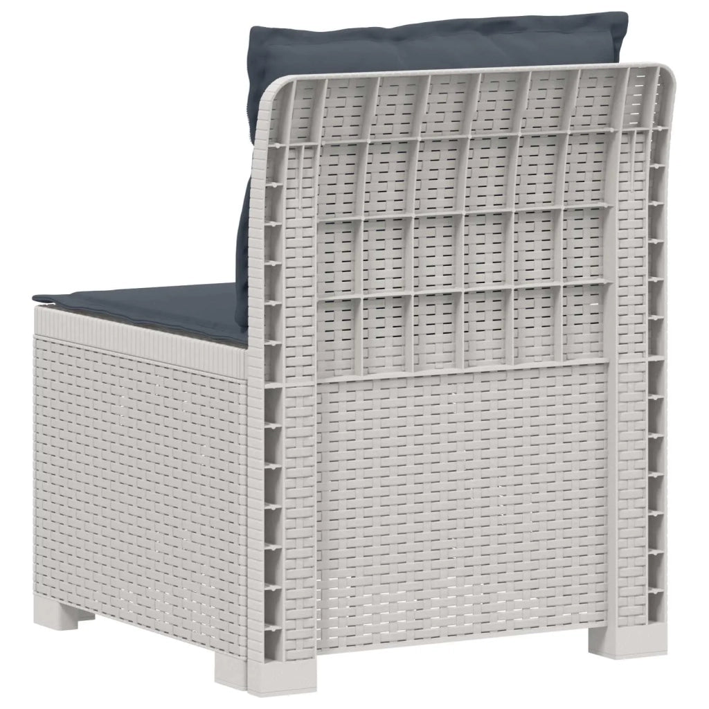 Divano da Giardino a 1 Posto con Cuscini Aspetto Rattan PP 8011807