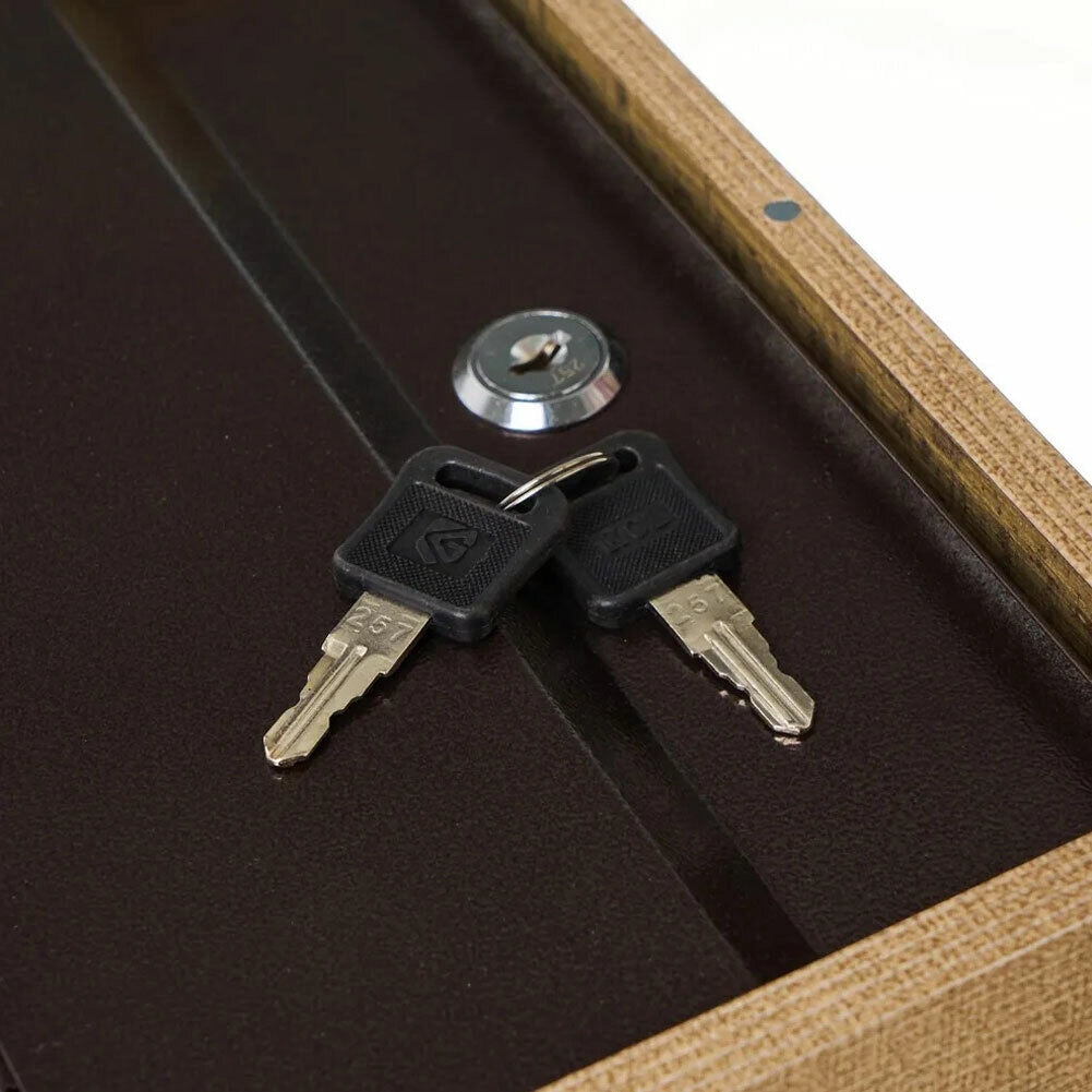 Cassaforte Cassetta Di Sicurezza Finto Libro Stampa Foglie 2 Chiavi 16x24x5cm