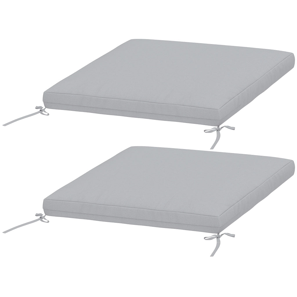 Set 2 Cuscini Sedia Giardino ¨C zephmum ¨C Grigio 50x50 cm