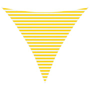 Vela Parasole | Telo Ombra | Vela da ombra solare Giallo e Bianco 3,6 x 3,6 x 3,6 m