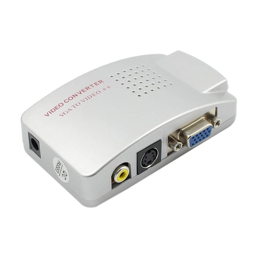 Trade Shop - Convertitore Adattatore Video Da Vga Femmina A Rca S-video Vga Femmina Qy-v01 -