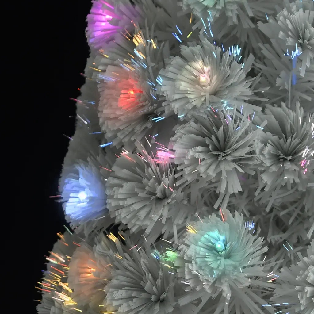 Albero Natale Preilluminato-Luci decorative natalizie Bianco 210 cm in Fibra Ottica