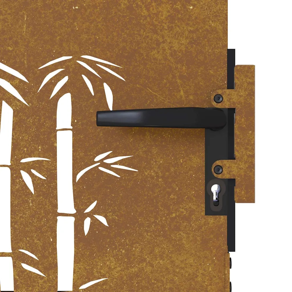 Cancello da Giardino 85x200 cm in Acciaio Corten Design BambÃ¹