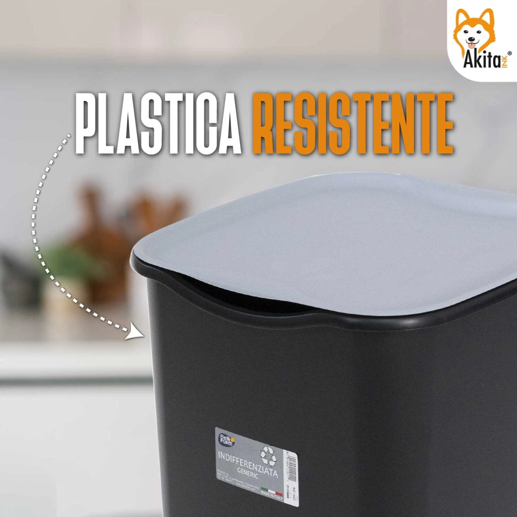 Akitaink Set 4 Pattumiere 50L Differenziata