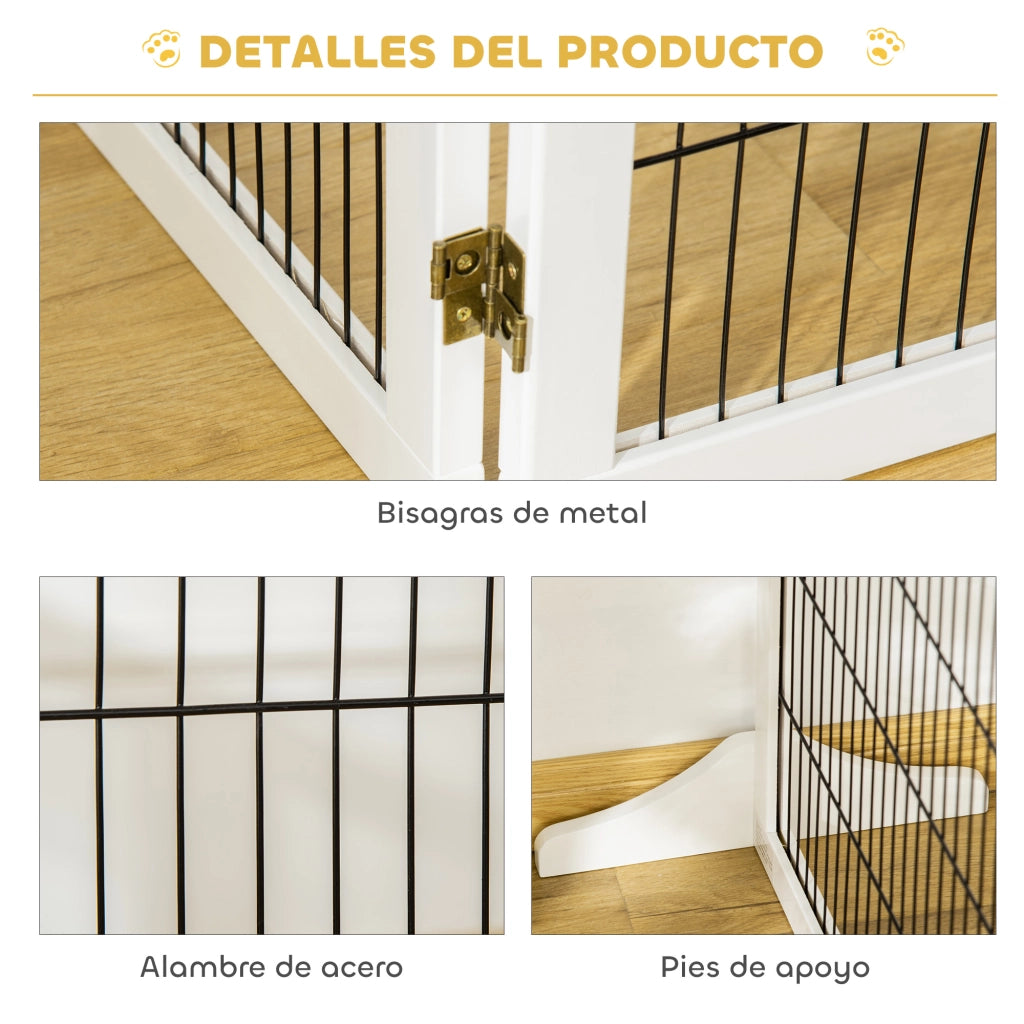 Barriera di sicurezza per cani ¨C zephmum ¨C Bianco 432x36x70 cm