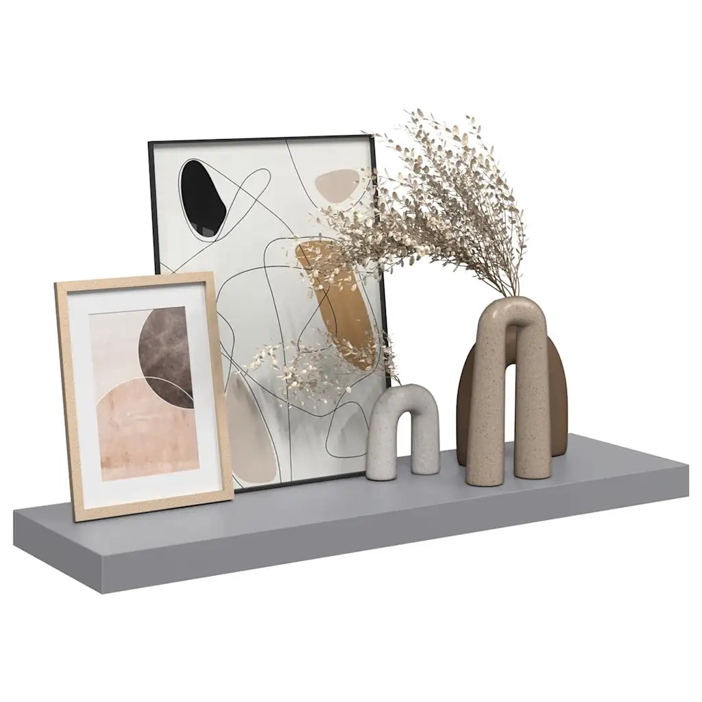 Scaffale a Parete Grigio 80x23,5x3,8 cm in MDF 323856