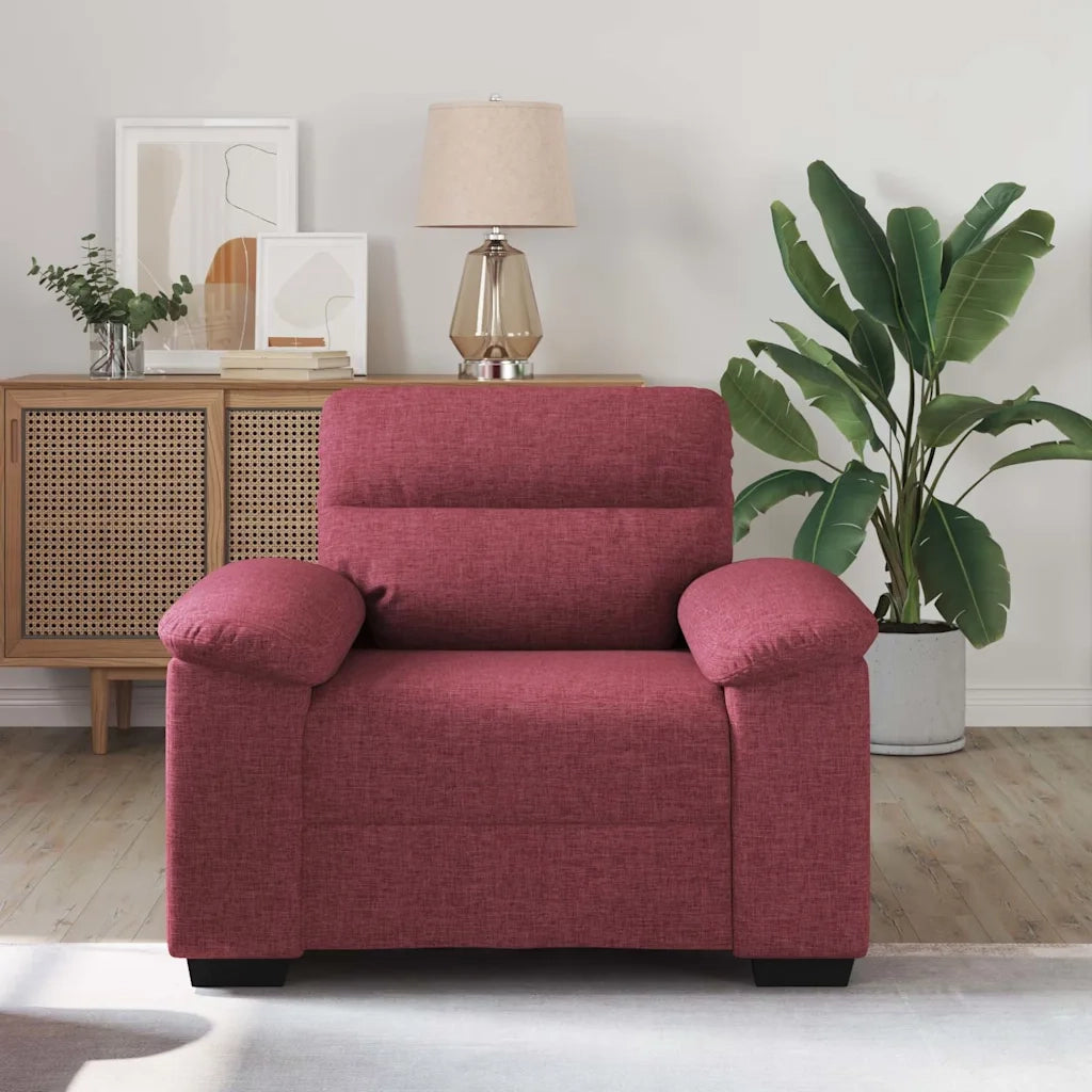 Divano Sedia-Poltrona Rosso Vino 100x81x84 cm in Tessuto