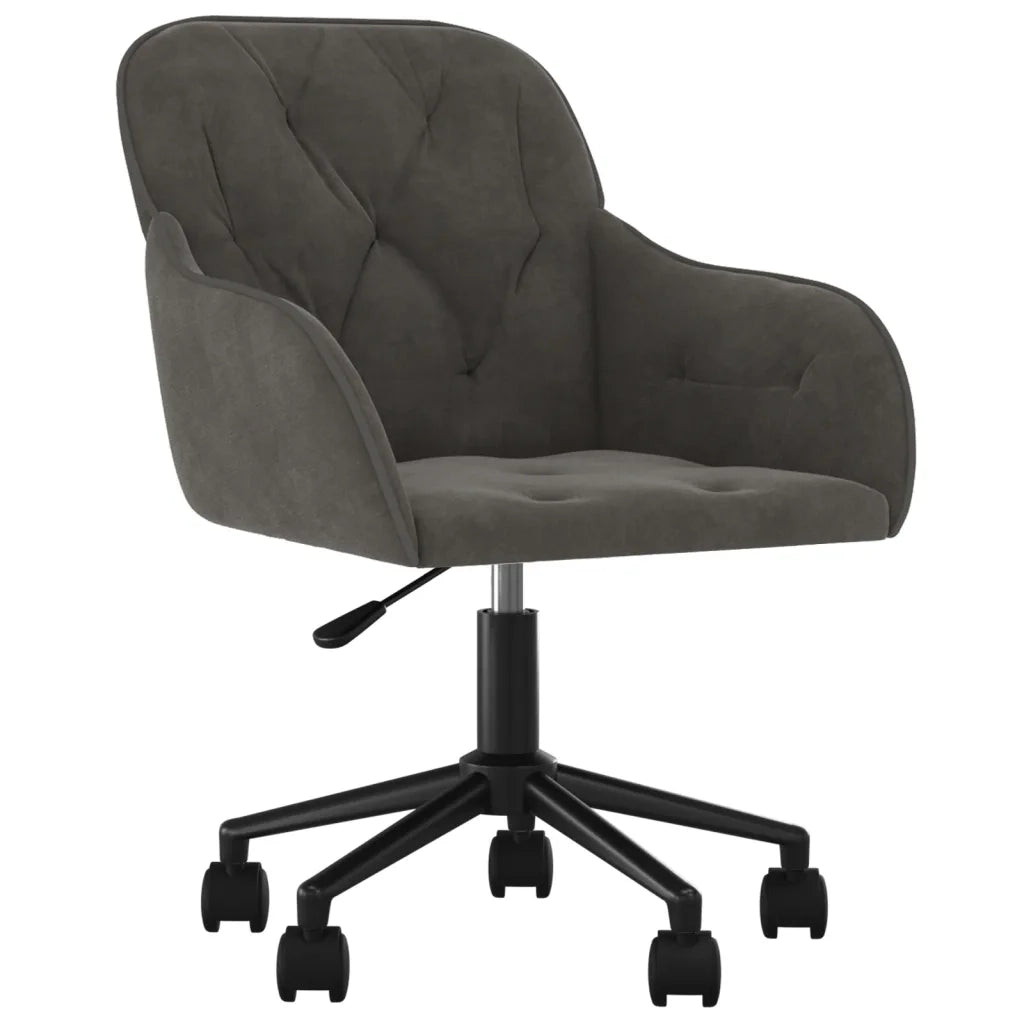 Sedie da Pranzo Girevoli 2 pz Grigio Scuro in Vellutocod mxl 121495