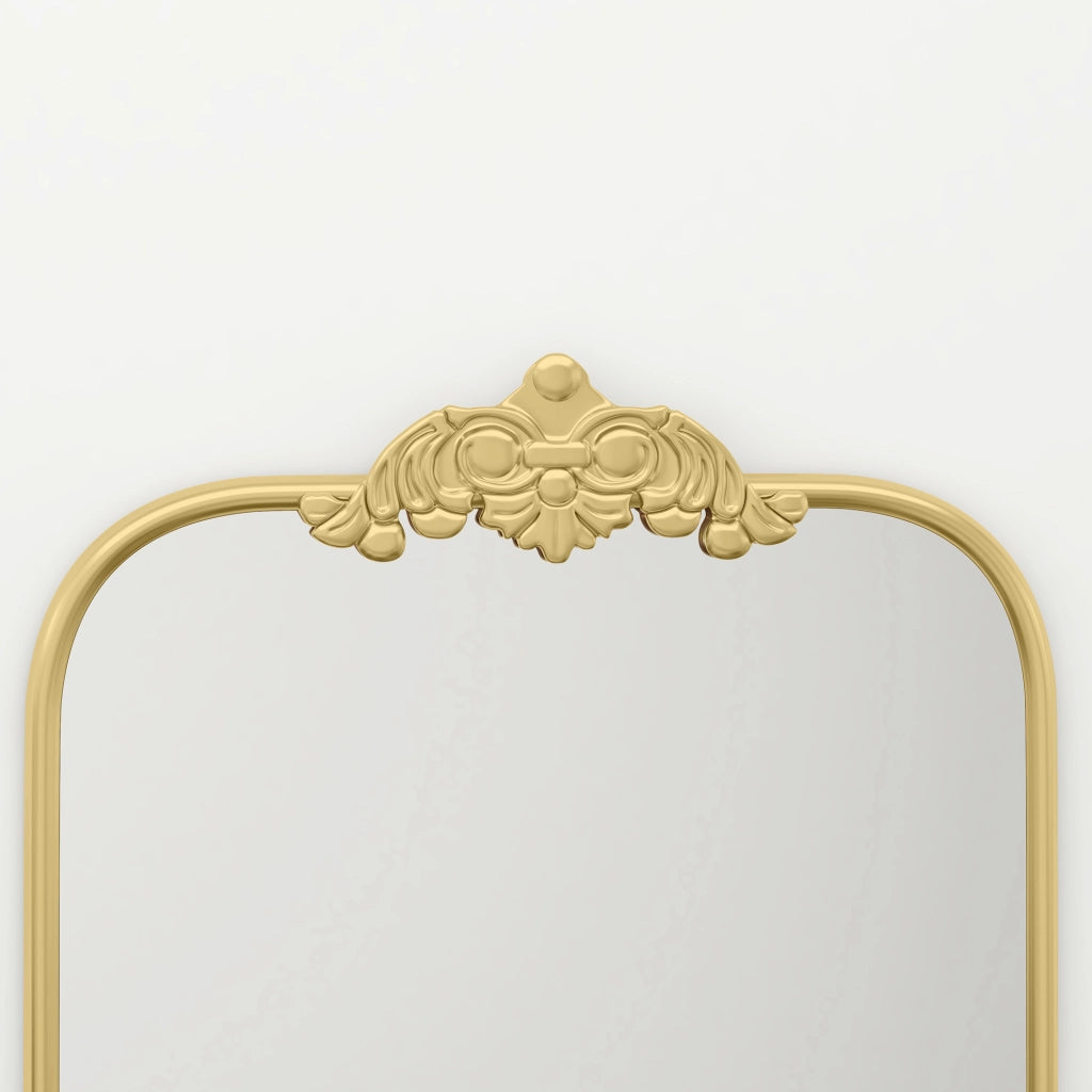 Specchio da parete 60 x 87 cm in stile barocco con cornice in metallo dorato
