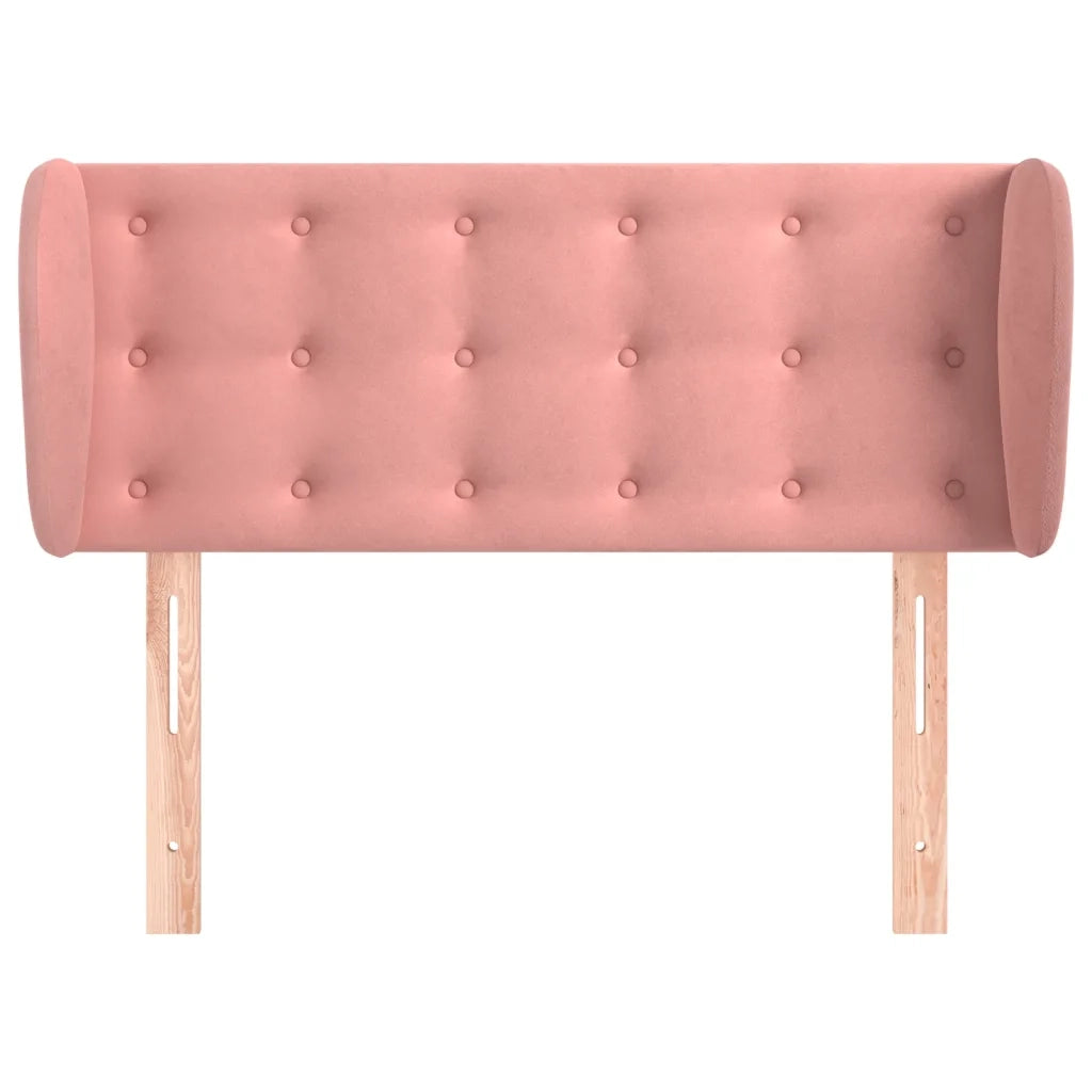 Testiera ad Orecchio Nera 93x23x78/88 cm in Velluto 3117619