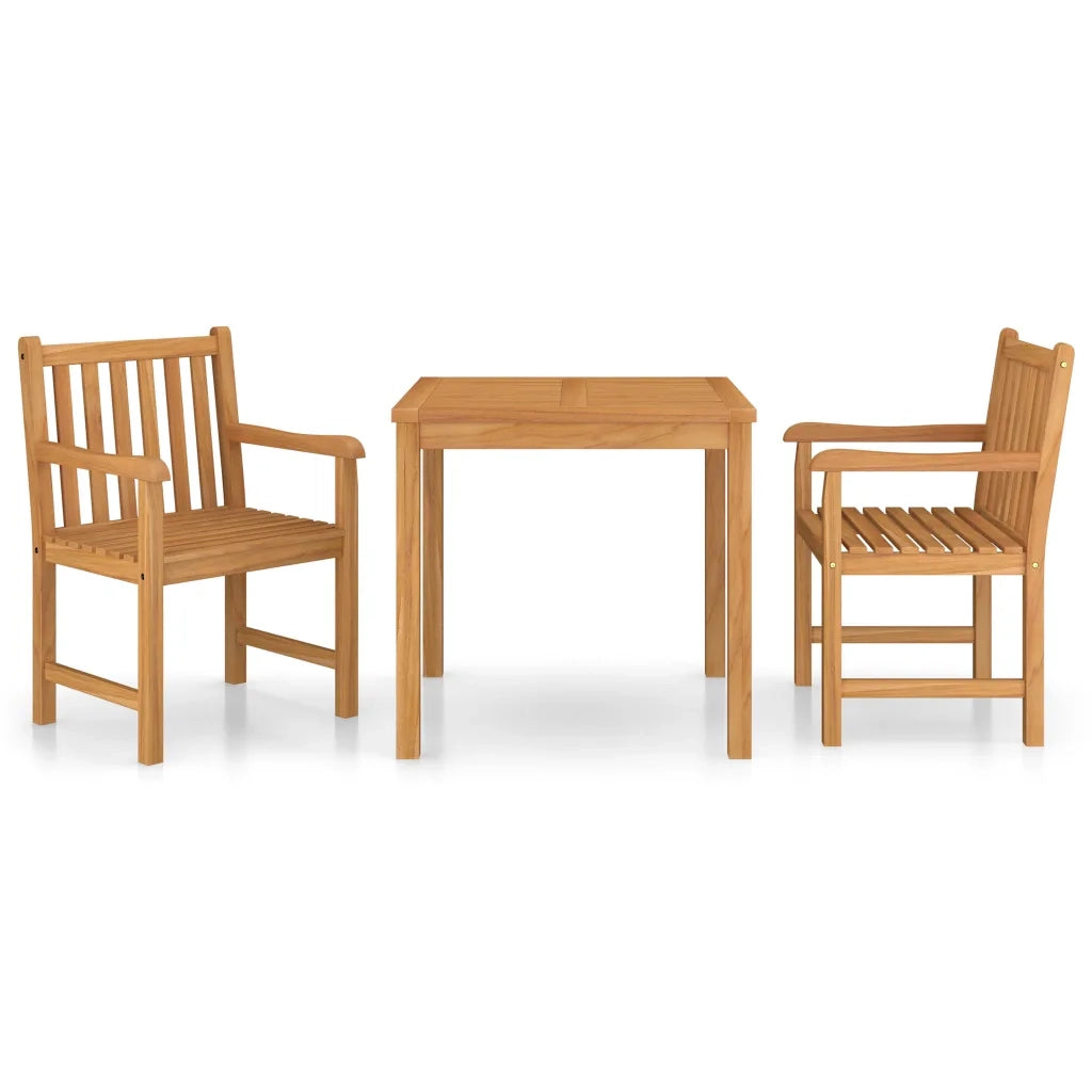 Set da pranzo da giardino 3 pz 80x80 cm in legno massello di teak 3059923