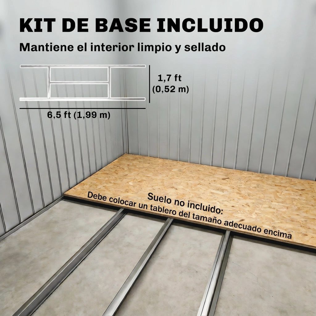 Casetta da Giardino 2,42 m2 Effetto Legno ¨C Xylo ¨C 213x130x185 cm con 2 Porte Scorrevoli