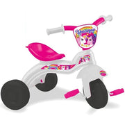 Trade Shop - Triciclo Bici Scooter 3 Ruote Con Pedali Bambina Baby Unicorno Bianco E Rosa -