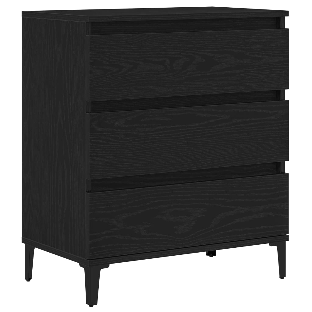 Credenza Nero Rovere 60x35x70 cm Legno ingegnerizzato