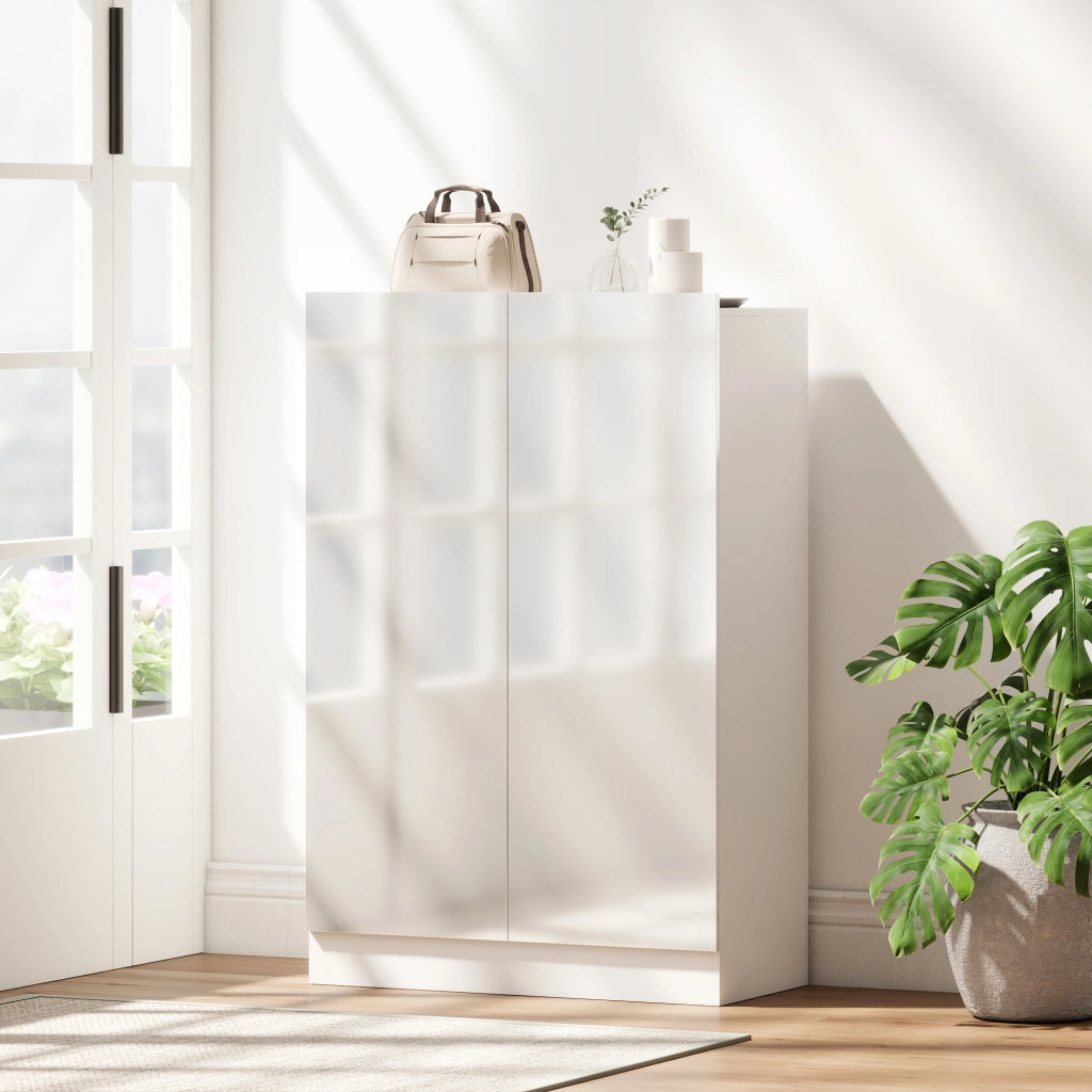 Scarpiera con appendiabiti 5 livelli ¨C zephmum ¨C bianco 72x34,5x103cm
