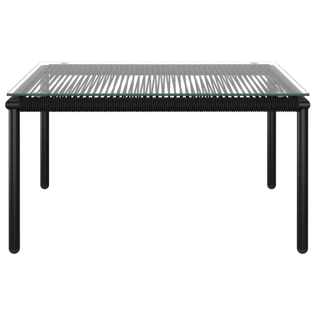 Set Divani da Giardino 5 pz con Cuscini Neri in PVC 48590