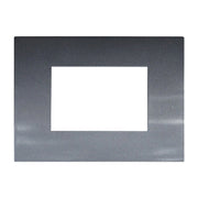 Placca Plastica Serie Venus 3P Colore Acciaio Scuro Compatibile Con Vimar Arke