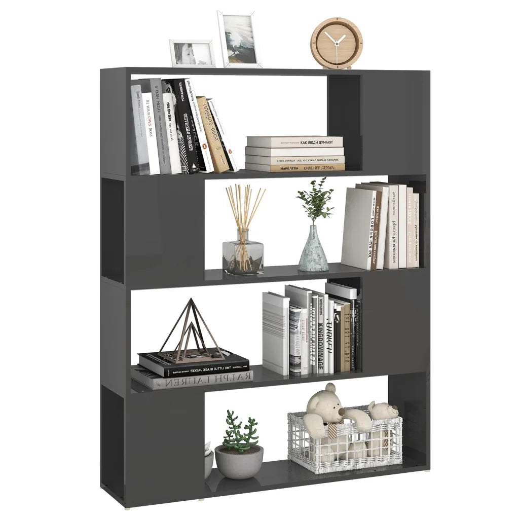 Libreria/Divisorio Grigio Lucido 100x24x124 cm cod mxl 18294