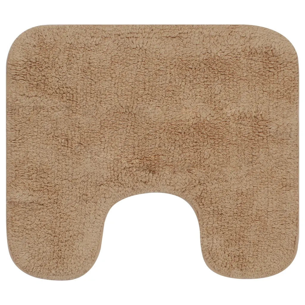 Set Tappetini per Bagno 3 pz in Tessuto Beige CFW1337543