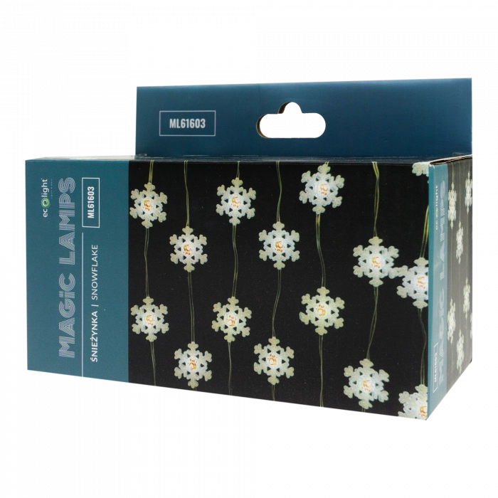 Catena LED esterna 5m 50 luci 6500K Fiocco neve BT USB Ecolight