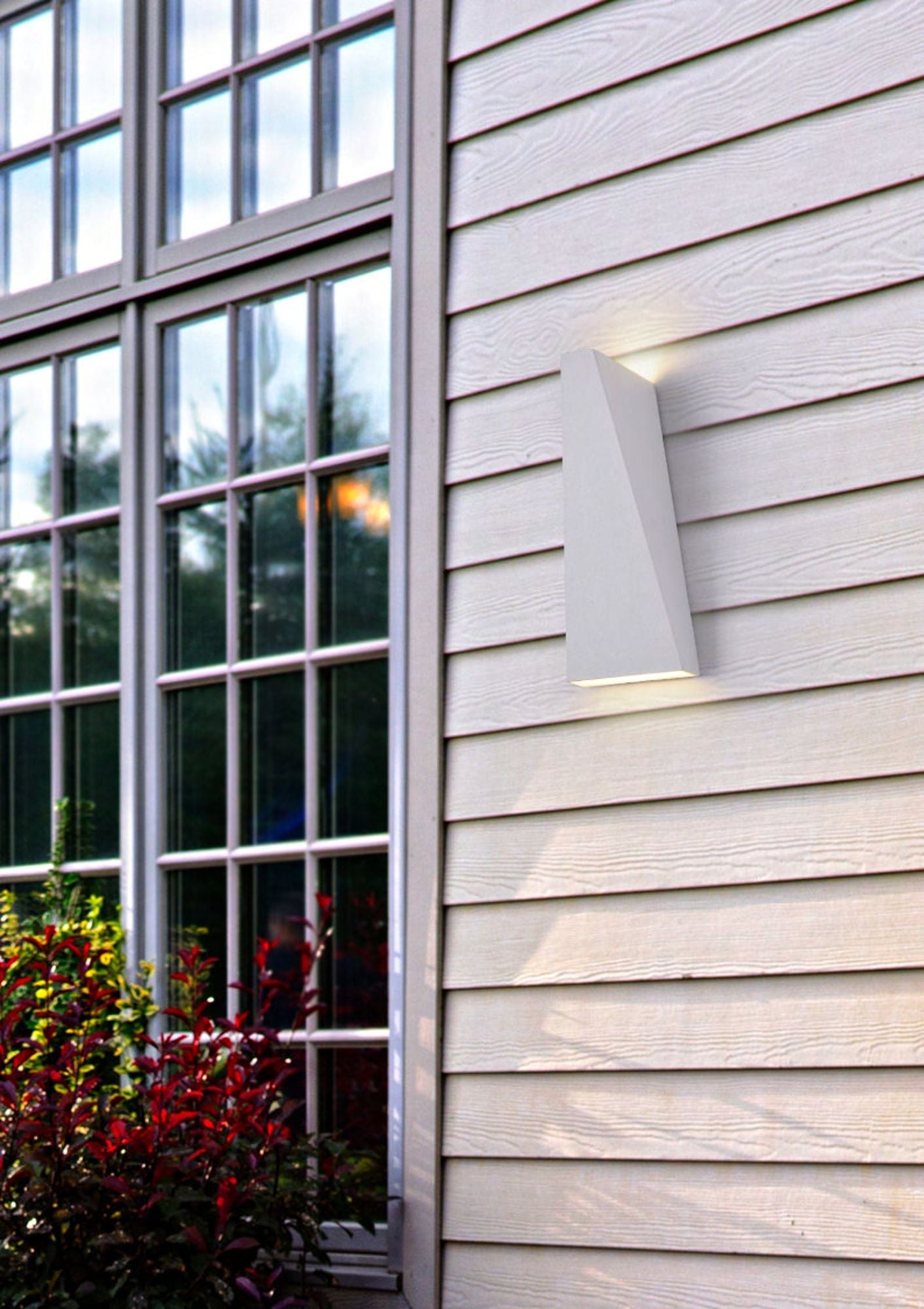 Lampada da parete Outdoor in Metallo Times Square Bianco