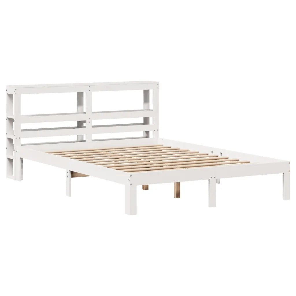Giroletto con Testiera-Struttura Letto con testiera Bianco 120x190 cm Legno Massello di Pino 960914