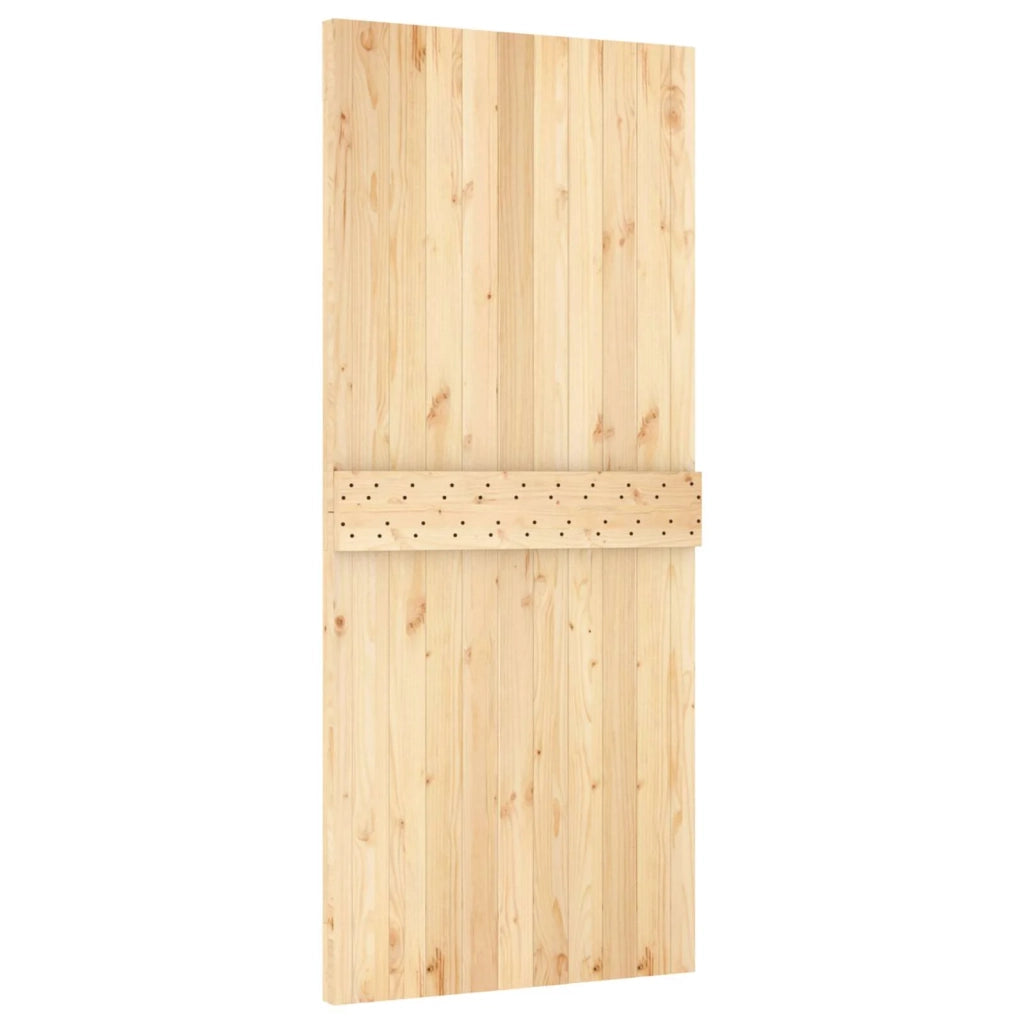 Porta scorrevole Naturale e Nero 90 x 210 cm 3445128