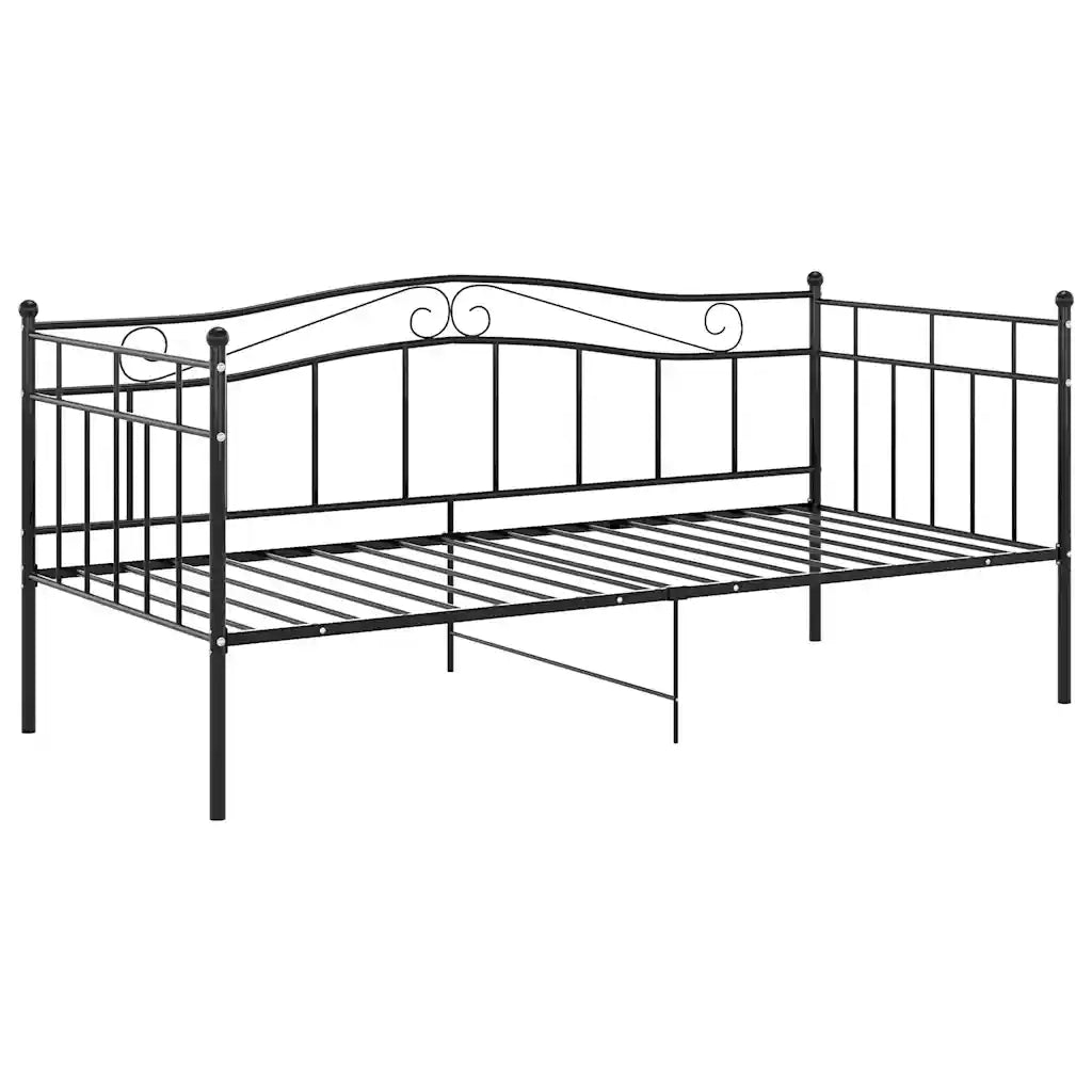 Divano letto-Sofa Letto-Daybed Telaio Nero in Metallo 90x200 cm 129089