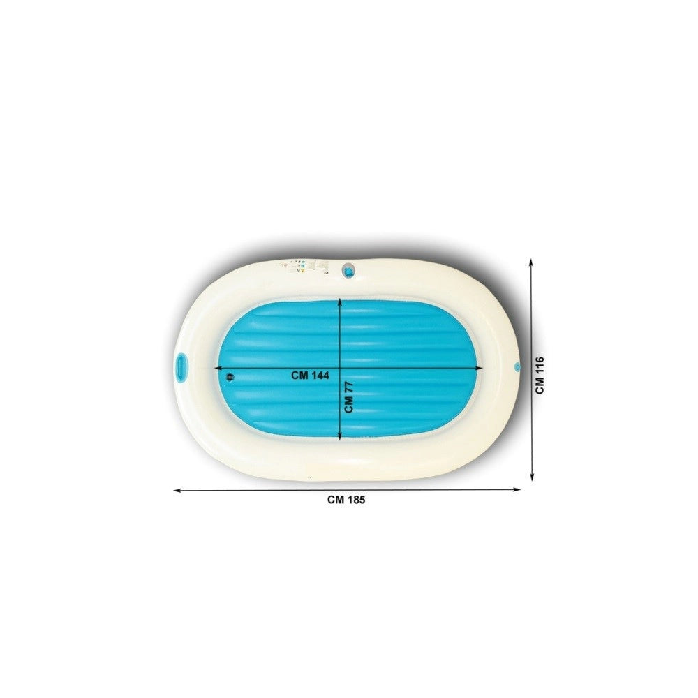 Trade Shop - Materassino Ovale Isola Gonfiabile Yacht Line Mare Piscina Pvc 185 X 117 Cm -