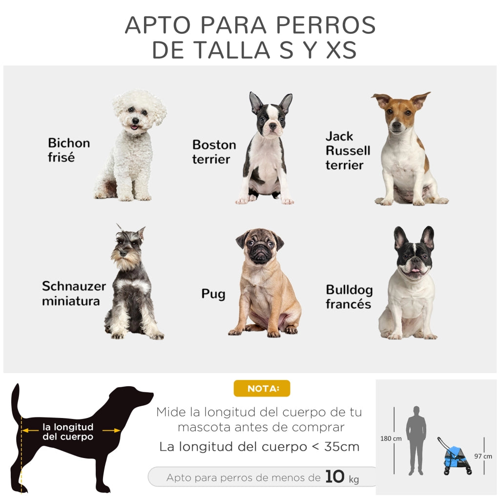 Casetta per Cani Piccoli Pieghevole ¨C zephmum ¨C Blu con Cuscino Lavabile e Telaio in Acciaio