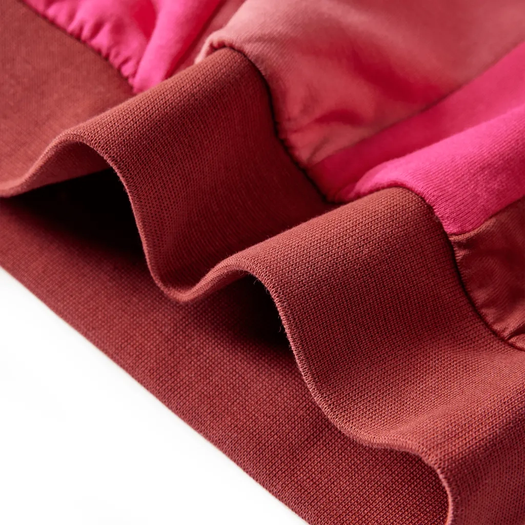 Felpa da Bambino Color Block Rosa e Henné 128 13992