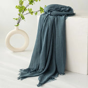 Sjaal per donna, protezione solare, grande ombrello da spiaggia leggero di gesso 190*100cm, colore blu-verde, dimensioni 74”×39”