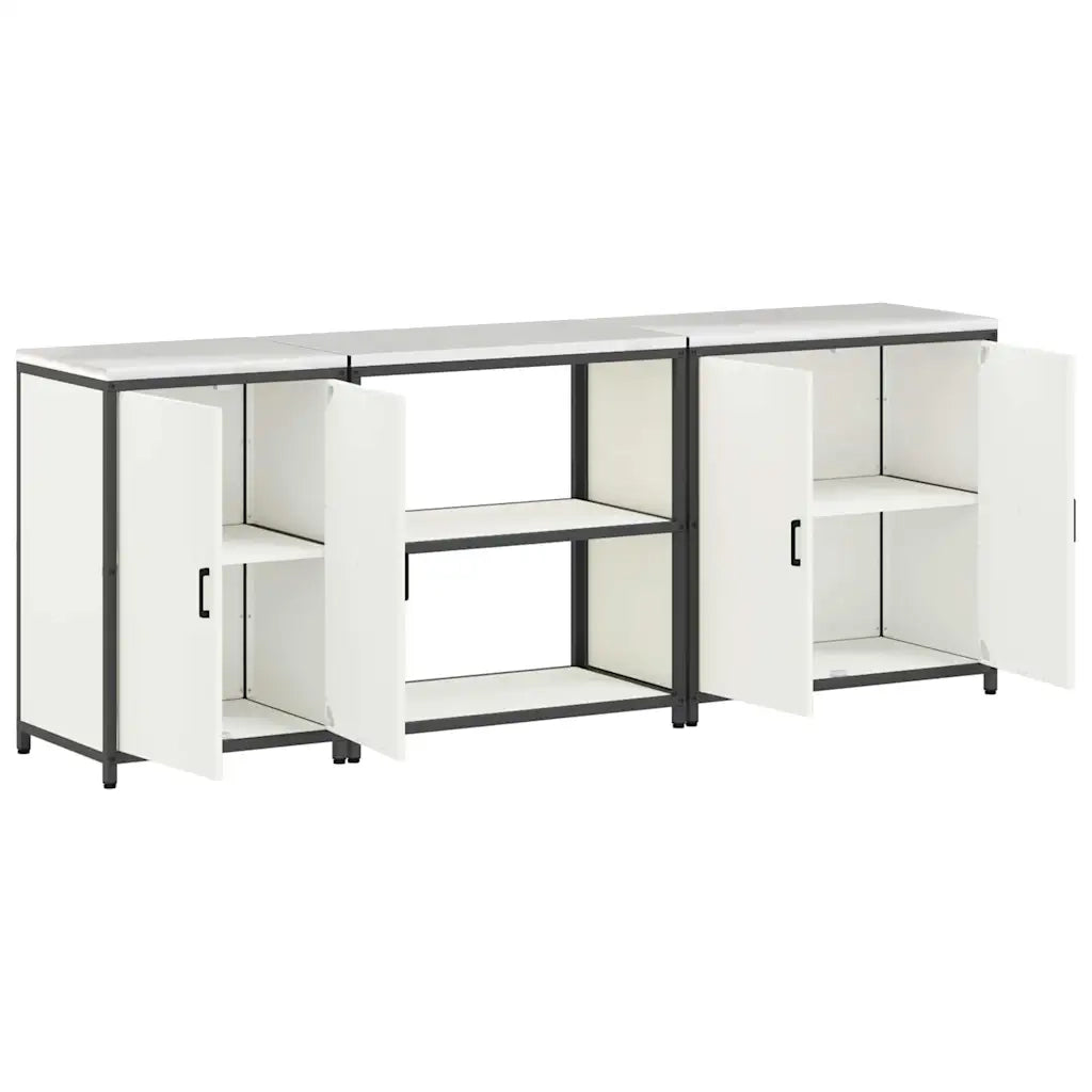 Set di Stoccaggio per Cucina Altro 3 pcs Bianco Acciaio 3392674