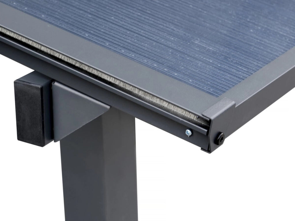 Pergola addossata "Marvin" - 3 x 3 m - 304 x 298 x 243 cm - Grigio scuro