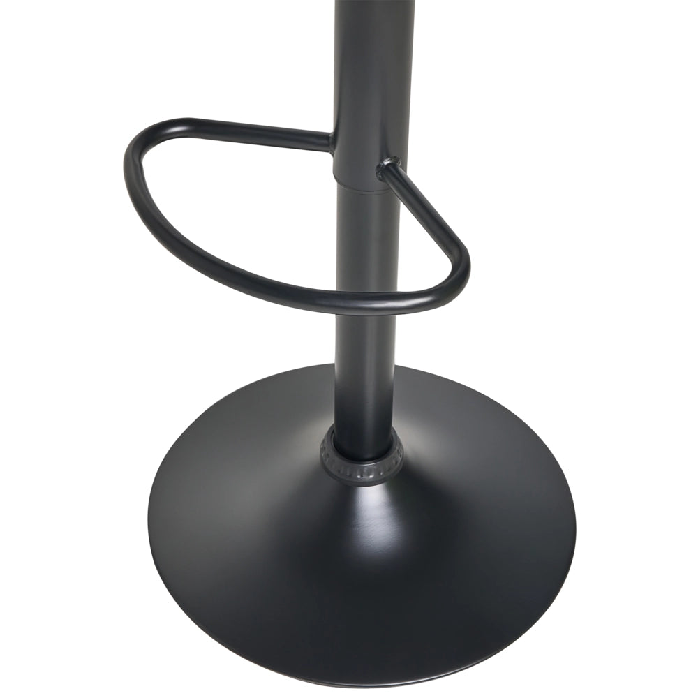 Set di 2 sedie da bar marrone rivestito in ecopelle Poggiapiedi nero girevole regolabile in altezza Moderno