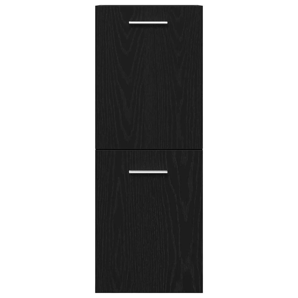 Mobile da Bagno Rovere Nero 30 x 30 x 80 cm Legno multistrato 862531