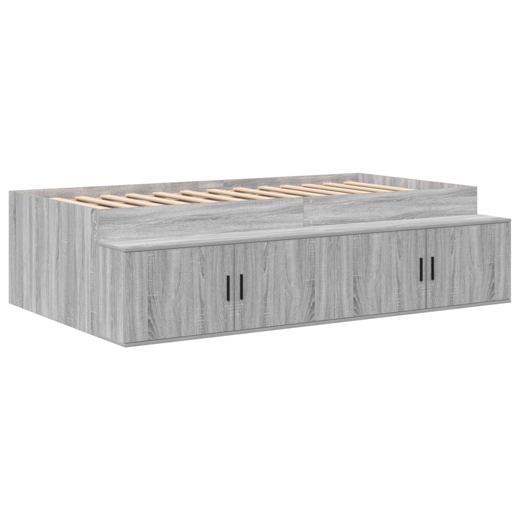 Struttura Letto di Stoccaggio Grigio Sonoma 75x190 cm