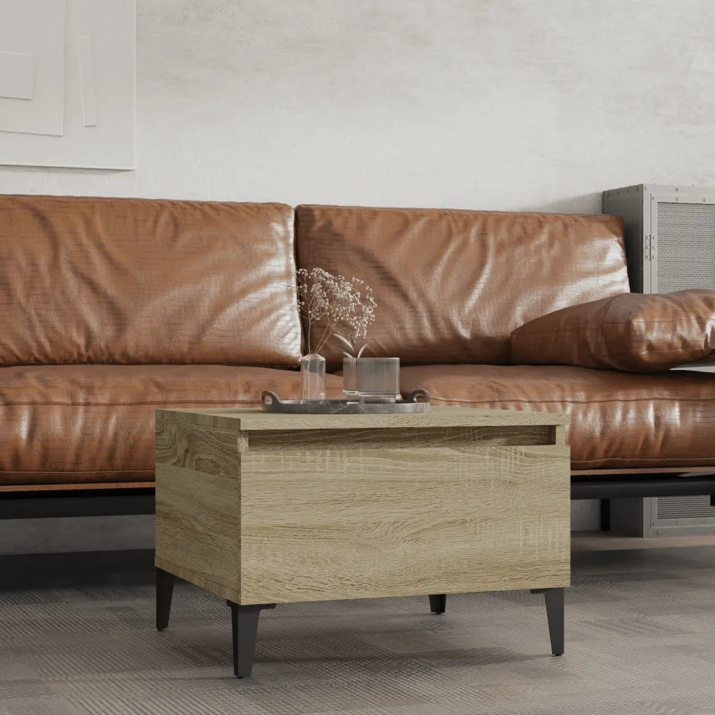Tavolino-Tavolino da soggiorno-Tavolo Rovere Sonoma 50x46x35 cm in Legno Multistrato 302254