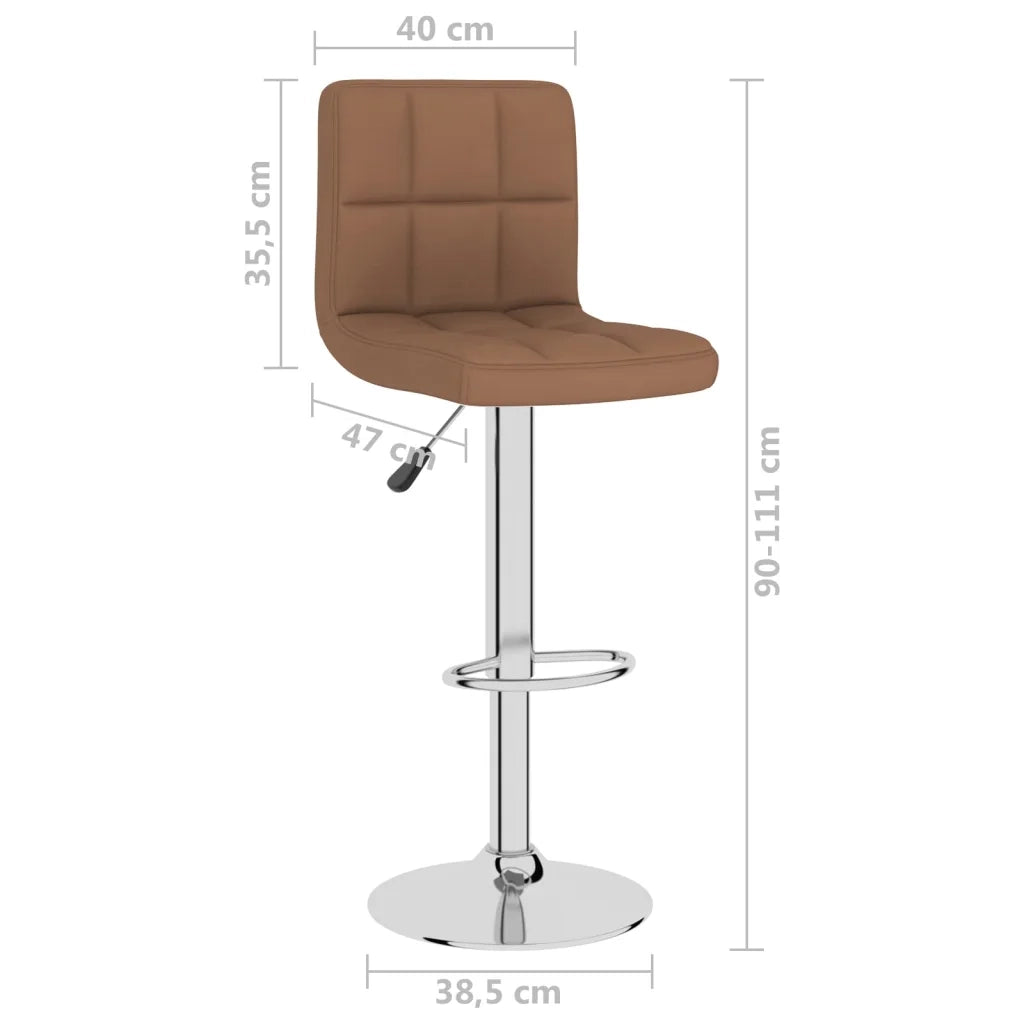 Sgabelli da Bar 2 pz Marroni in Tessuto cod mxl 57301