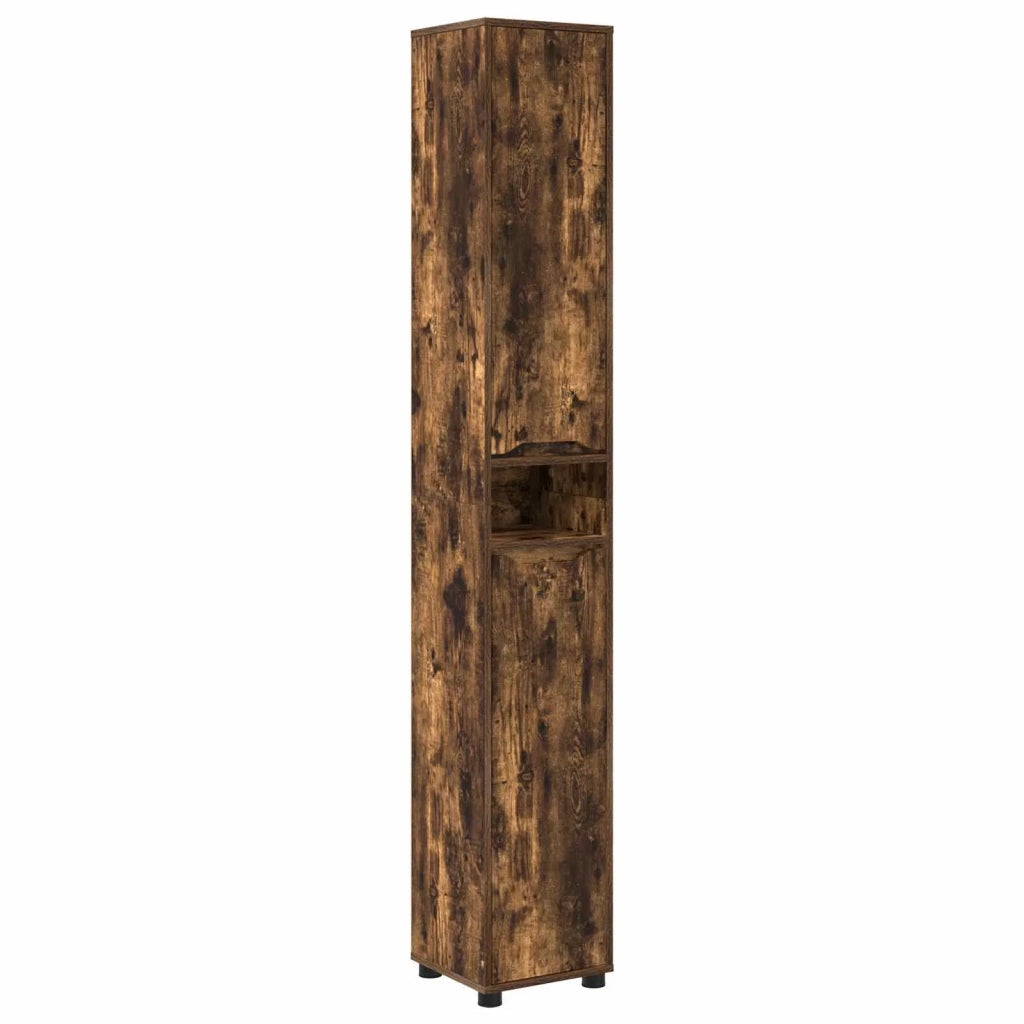 Mobile da Bagno con lo scaffale Rovere fumé 30,5 x 30 x 195 cm 888762