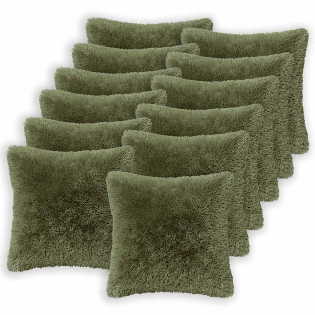 Federa 12 pcs HEERLEN Verde 50 x 50 cm Fleece PV 911094