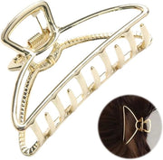 Spilla capelli grande per capelli grossi - Spilla capelli in oro per donne, ideale per capelli grossi o sottili, clip capelli in metallo resistente per ogni occasione