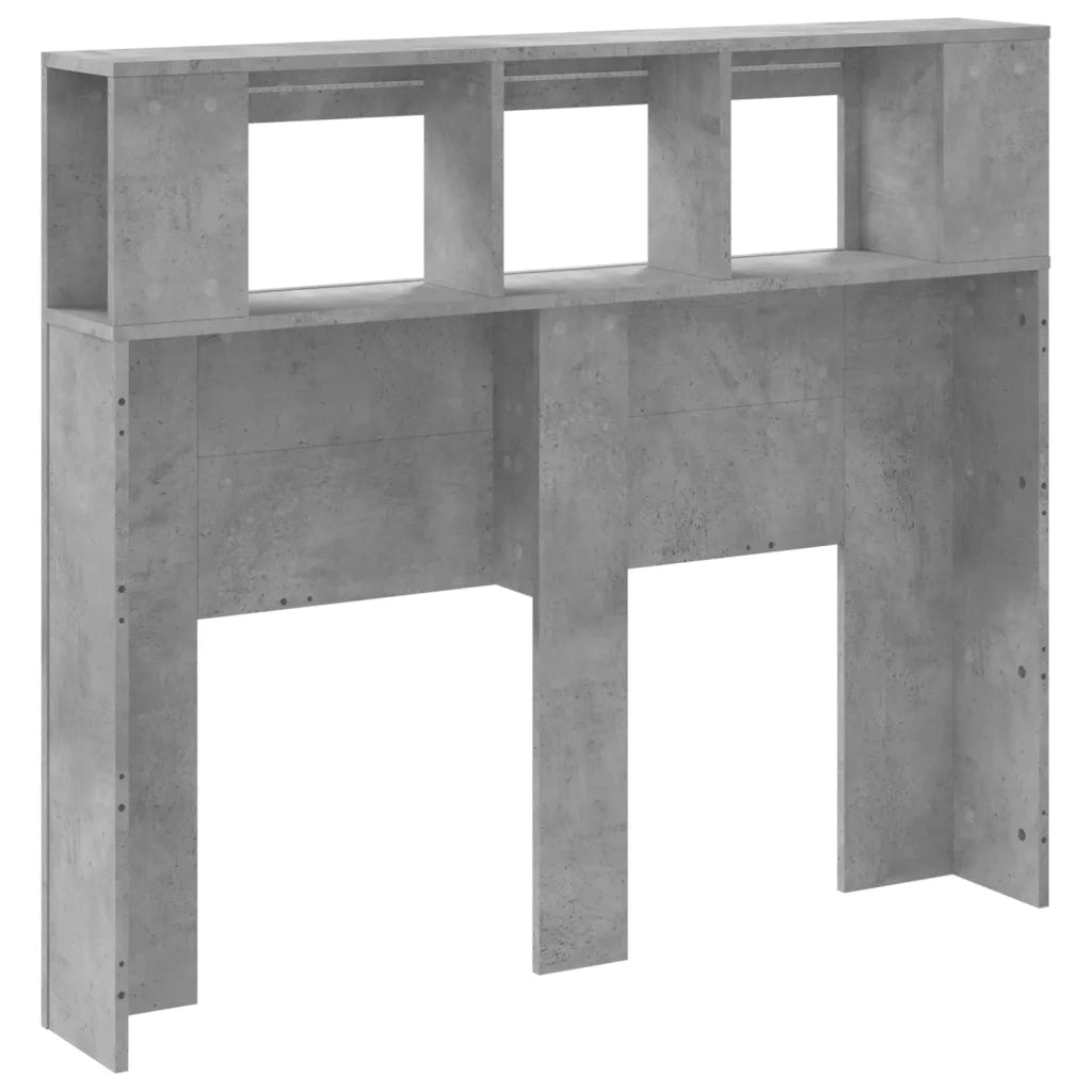 Testiera | Testata LED Grigio Cemento 120x18,5x103,5 cm Legno Multistrato