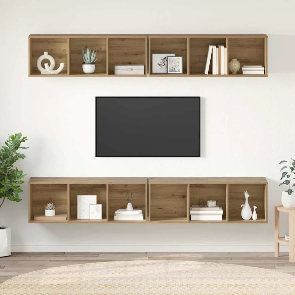 Set mobile TV 4 pcs Rovere artigianale 37 x 37 x 107 cm