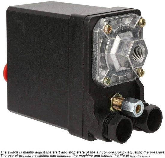Drukschakelaar 380V - Verticale Drukschakelaar di Alta Qualità - Adatta per compressore d'aria - Pressione di lavoro 75/175 psi - Lunga durata - Prestazioni stabili - Regolatore di Pressione
