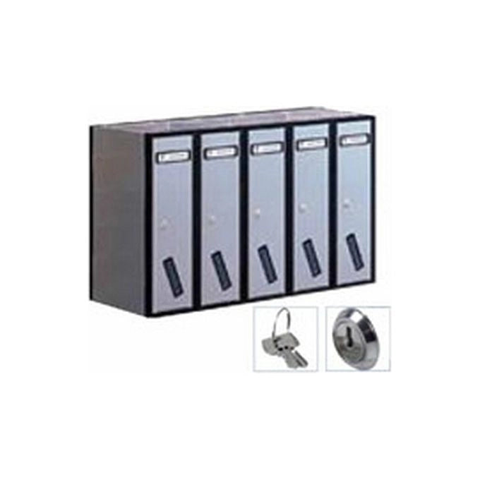 Silmec Casellario Vert 5P alluminio Silver 31-505