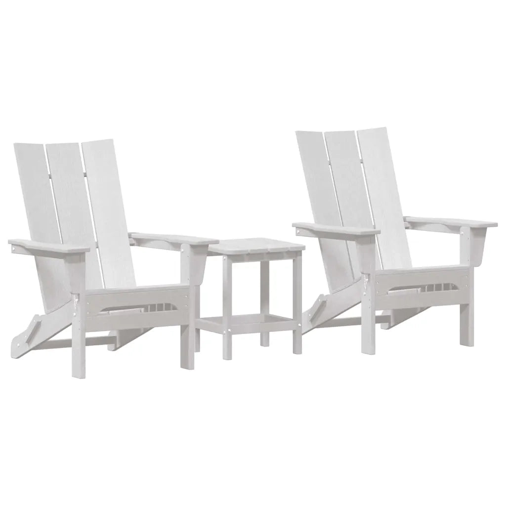 Sedia da Giardino 3 pcs Bianco 80.5 x 74.5 x 92 cm Polietilene 3335822